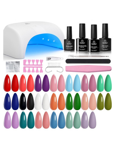 Kit de Esmalte de Uñas en Gel Beetles - 31 Piezas con Luz UV