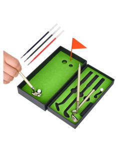 Juego de Mini Golf Bolígrafos 3 Colores - Regalo Divertido