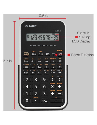 Calculadora Científica Sharp EL-501XBWH 131 Funciones