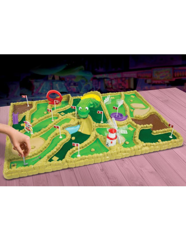 Mini Golf Electrónico Arcade - 9 Hoyos 42x66 cm para 1-4 Jugadores