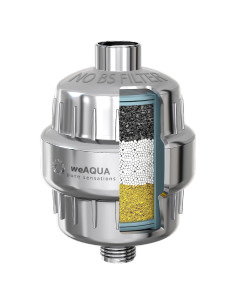 Filtro de Ducha WEAQUA 1 Filtro - 99% Remoción Cloro y Metales