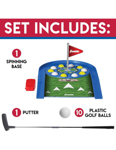 Juego de Mini Golf Franklin Sports - Spin n' Putt para Niños