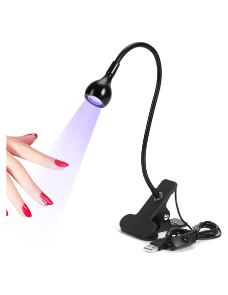 Lámpara UV LED Saviland Mini para Uñas con Clip Ajustable