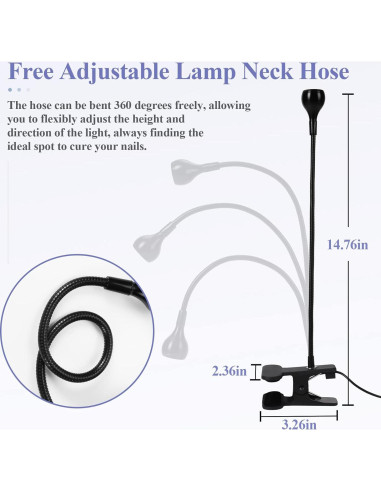 Lámpara UV LED Saviland Mini para Uñas con Clip Ajustable