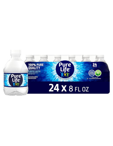 Agua Purificada Pure Life 24 Botellas 240 ml Sabor Fresco
