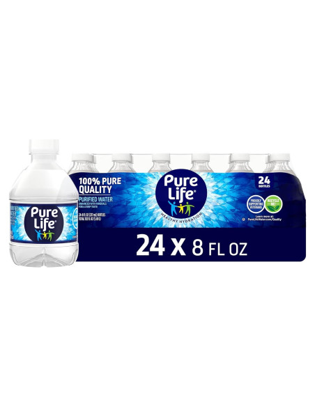 Agua Purificada Pure Life 24 Botellas 240 ml Sabor Fresco