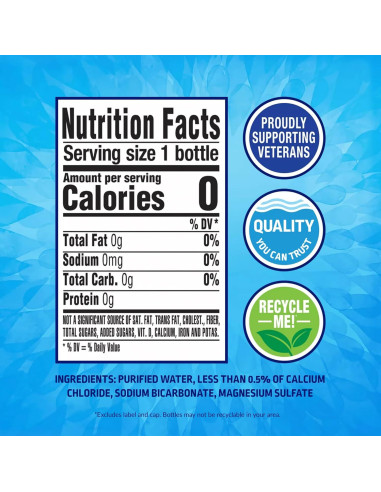 Agua Purificada Pure Life 24 Botellas 240 ml Sabor Fresco