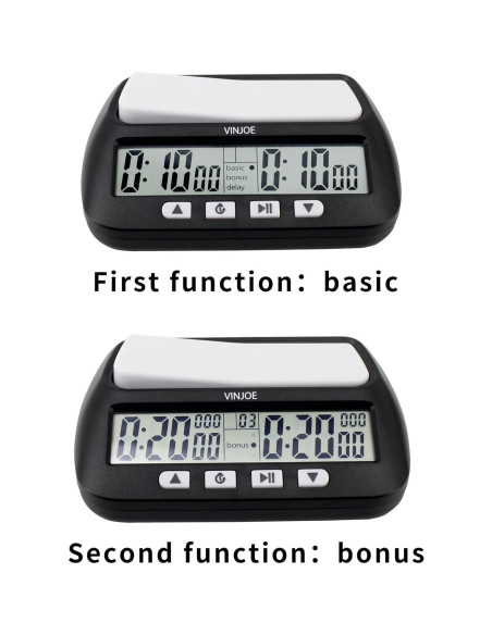 Reloj de Ajedrez Digital VINJOE Portátil con 4 Funciones