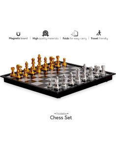 Juego de Ajedrez Magnético Big Mo's Toys Plegable 24.6 cm 2
