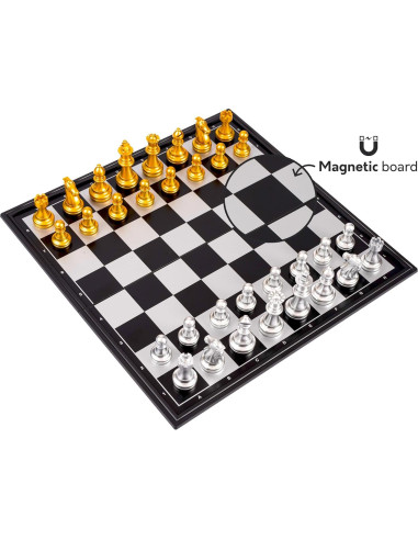 Juego de Ajedrez Magnético Big Mo's Toys Plegable 24.6 cm