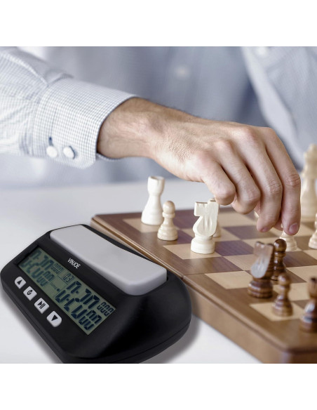 Reloj de Ajedrez Digital VINJOE Portátil con 4 Funciones