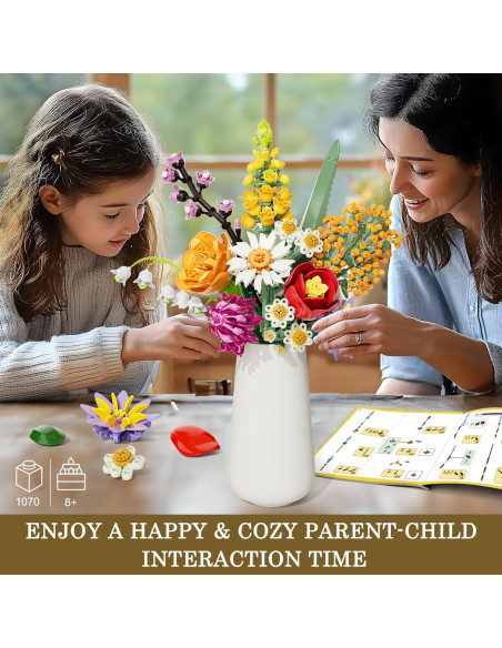 Juego de Construcción de Flores Amoyasite 1070 Piezas Juego de Construcción de Flores Amoyasite 1070 Piezas