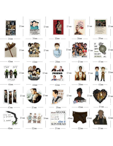 62 Stickers The Maze Runner UYNIIAW Impermeables para Laptop