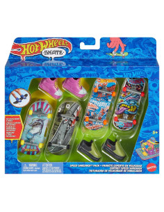 Set Hot Wheels Skate Tony Hawk 4 Fingerboards y 2 Zapatillas