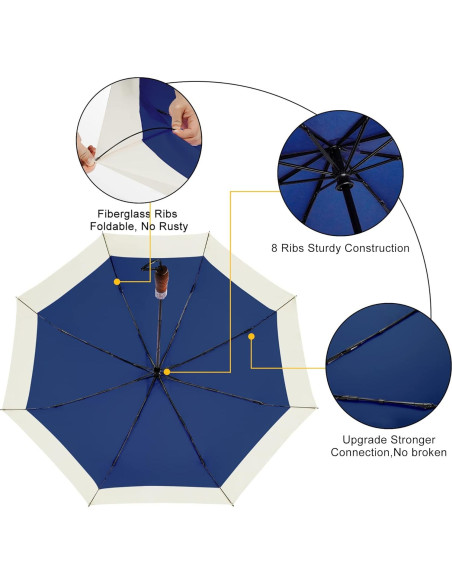 Paraguas de Golf Lejorain Compacto 137 cm Automático Resistente Paraguas de Golf Lejorain Compacto 137 cm Automático Resistente