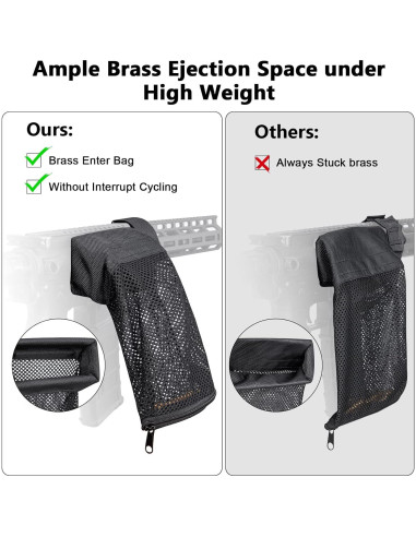 Colector de Cartuchos CVLIFE Táctico Negro con Malla Resistente