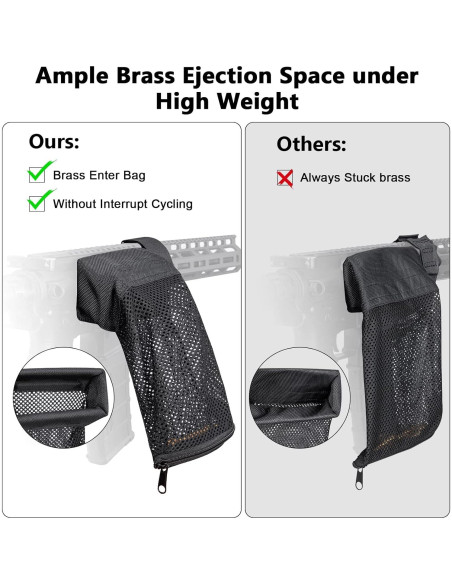 Colector de Cartuchos CVLIFE Táctico Negro con Malla Resistente