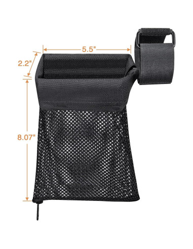 Colector de Cartuchos CVLIFE Táctico Negro con Malla Resistente