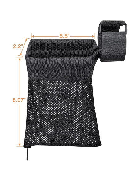 Colector de Cartuchos CVLIFE Táctico Negro con Malla Resistente