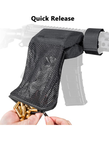 Colector de Cartuchos CVLIFE Táctico Negro con Malla Resistente