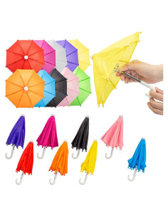 Paraguas Miniatura Hiawbon 8 Pcs Coloridos Ajustables