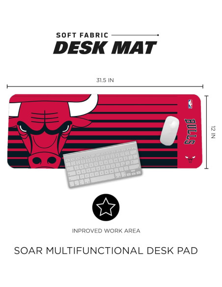 Alfombrilla SOAR NBA Chicago Bulls 80x30 cm Antideslizante