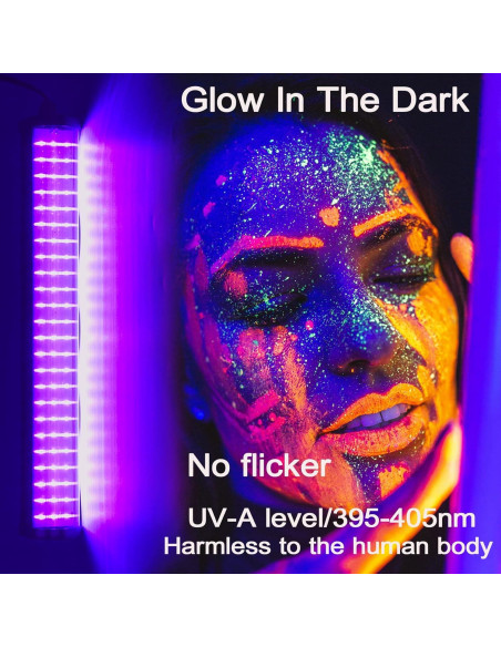 Barra de luz negra LED 25W CICINY 72 chips UV 395-405nm