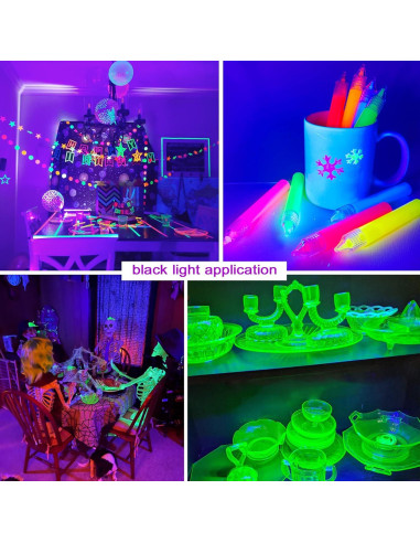 Barra de luz negra LED 25W CICINY 72 chips UV 395-405nm