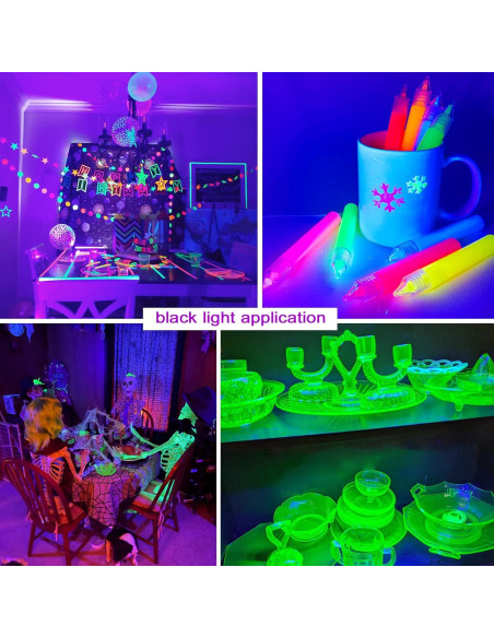 Barra de luz negra LED 25W CICINY 72 chips UV 395-405nm