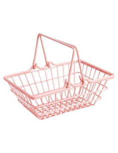 Mini cesta de compras Gadpiparty rosa 23.5x16x9 cm para niños