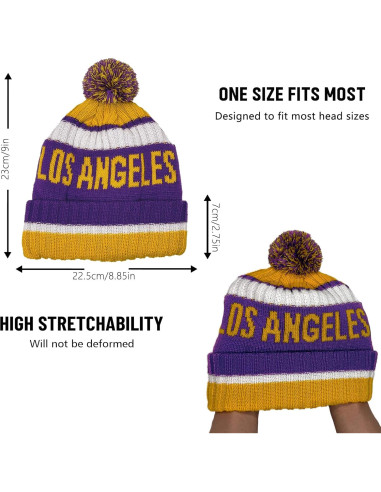 Gorro de punto City Beanie con pompon para invierno