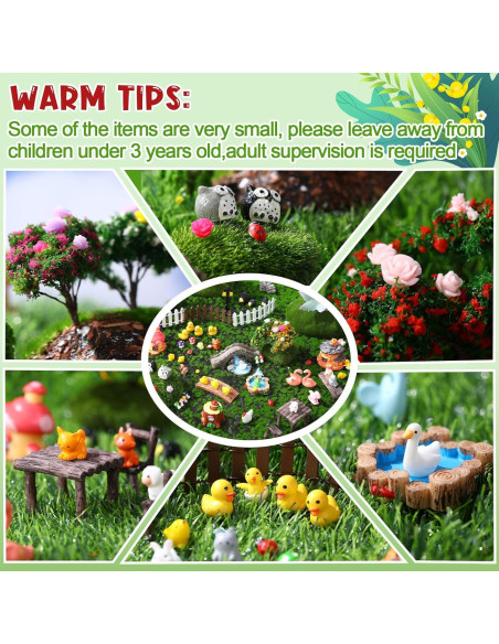 116 Piezas Accesorios Jardín Miniatura WinnerWhy Decoración