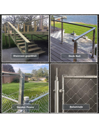 Cable de Acero Inoxidable 1/8" (0,32 cm) 100FT (30,48 m) YaJing