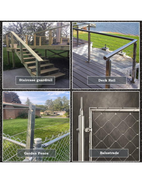 Cable de Acero Inoxidable 1/8" (0,32 cm) 100FT (30,48 m) YaJing