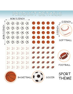 Calcomanías Deportivas Outus 200 Piezas Vinilo Multicolor 2