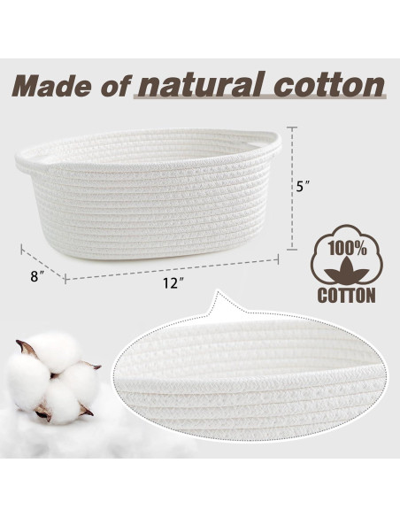 Cesta de Almacenamiento Yeeeasy Blanca 31.75x21.59x13.97 cm