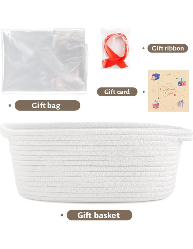 Cesta de Almacenamiento Yeeeasy Blanca 31.75x21.59x13.97 cm