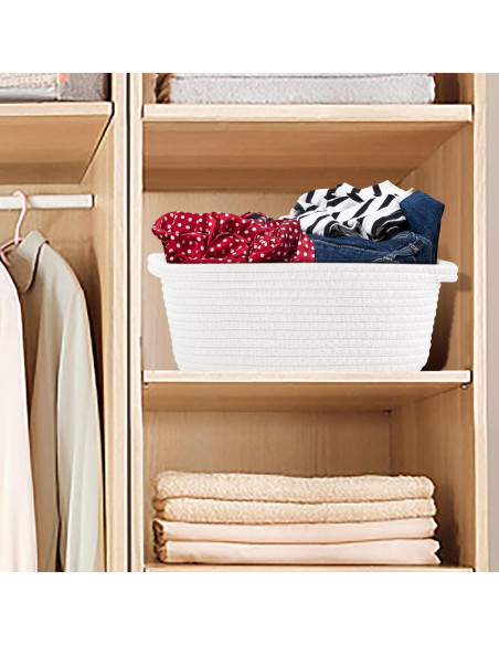 Cesta de Almacenamiento Yeeeasy Blanca 31.75x21.59x13.97 cm