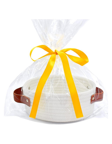 Cesta de Almacenamiento ABenkle Mini Blanca 20x20x8 cm