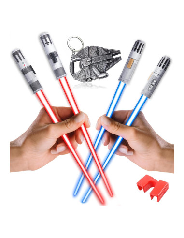 Palillos de Sable de Luz LED Sabersticks 2 Pares Azul Rojo