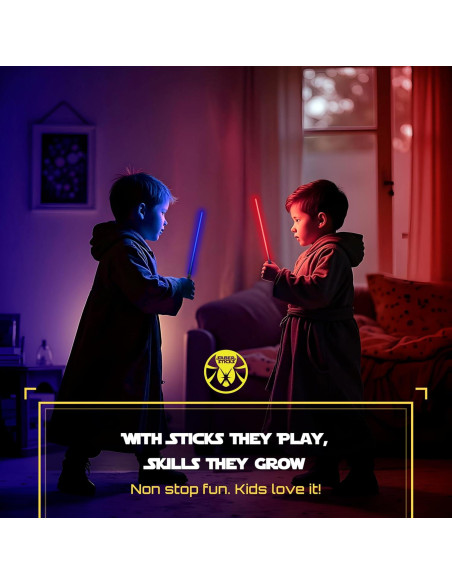 Palillos de Sable de Luz LED Sabersticks 2 Pares Azul Rojo
