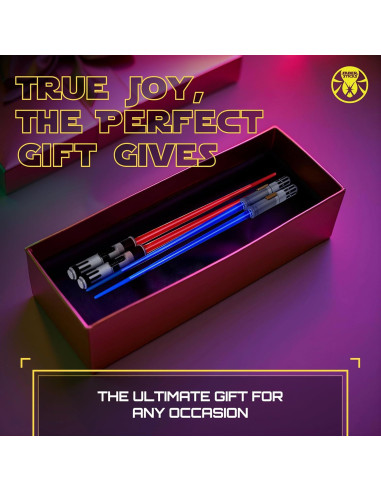 Palillos de Sable de Luz LED Sabersticks 2 Pares Azul Rojo