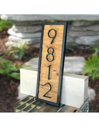 Número de casa flotante Merear 0 de acero inoxidable 12,7 cm