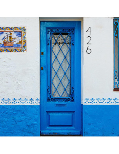 Número de casa flotante Merear 0 de acero inoxidable 12,7 cm