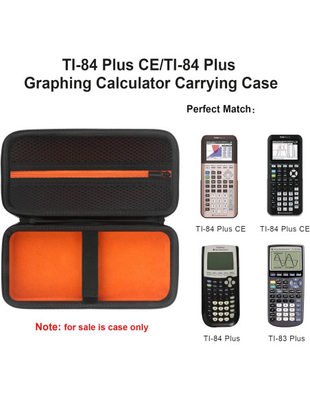 Funda Elonbo para calculadora TI-84 Plus CE, negra