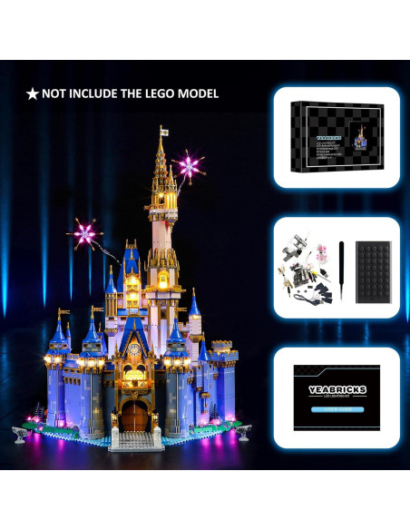 Kit de Luz LED YEABRICKS para Lego 43222 Castillo Disney