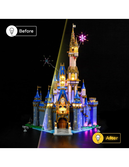 Kit de Luz LED YEABRICKS para Lego 43222 Castillo Disney
