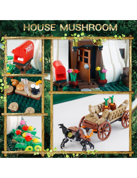 Casa de Hongos Bibilock 2233 PCS Bloques de Construcción