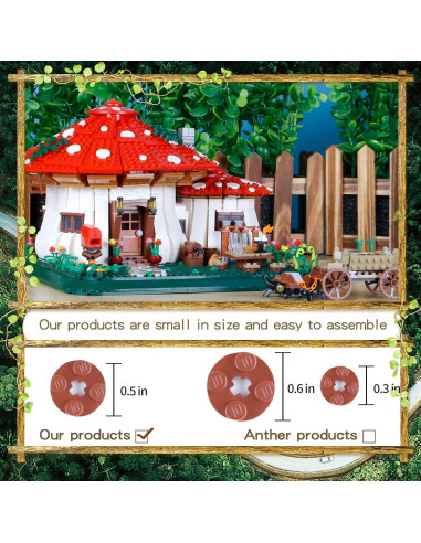 Casa de Hongos Bibilock 2233 PCS Bloques de Construcción