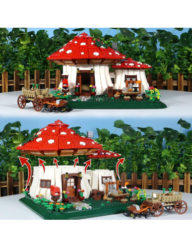Casa de Hongos Bibilock 2233 PCS Bloques de Construcción